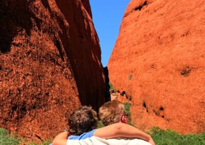 Gastschüler mit Freund in Uluru