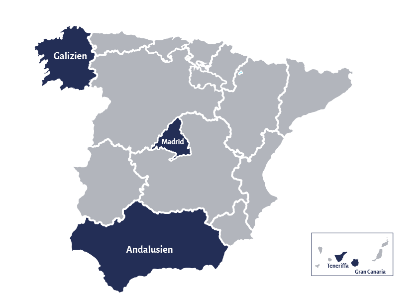 Übersichtskarte Spanien