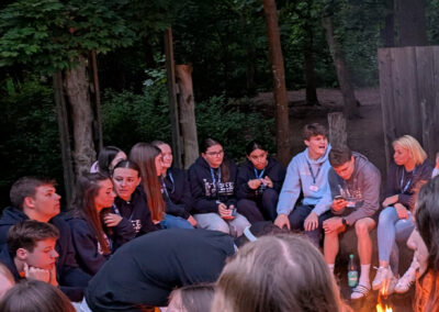 Gute Stimmung am Lagerfeuer