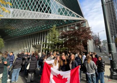Julia mit anderen Internationals in Vancouver